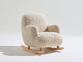 Mecedoras tapizadas en tela bouclé 72x82x88 cm - beige - diseño moderno para salón
