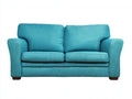 Sofás 2 plazas de tela 155x88x86 cm - azul turquesa - estilo contemporáneo