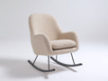 Mecedora tapizada tela bouclé 75x70x95 cm - beige - diseño moderno
