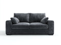 Sofás 2 plazas tapizado en tela 166x86x82 cm - gris oscuro - diseño moderno para salón
