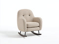 Mecedora tapizada tela bouclé 78x72x98 cm - beige - diseño contemporáneo