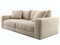 Sofás 2 plazas tela 180x92x78 cm beige para salón - diseño moderno acolchado