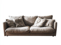 Sofás 2 plazas tela 186x94x82 cm beige para salón - diseño confortable de estilo contemporáneo