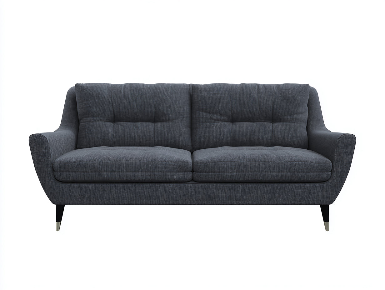 Sofás 2 plazas tapizado tela 175x88x86 cm - gris oscuro - estilo contemporáneo