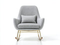 Mecedora tapizada tela bouclé 82x78x96 cm - gris claro - estilo contemporáneo